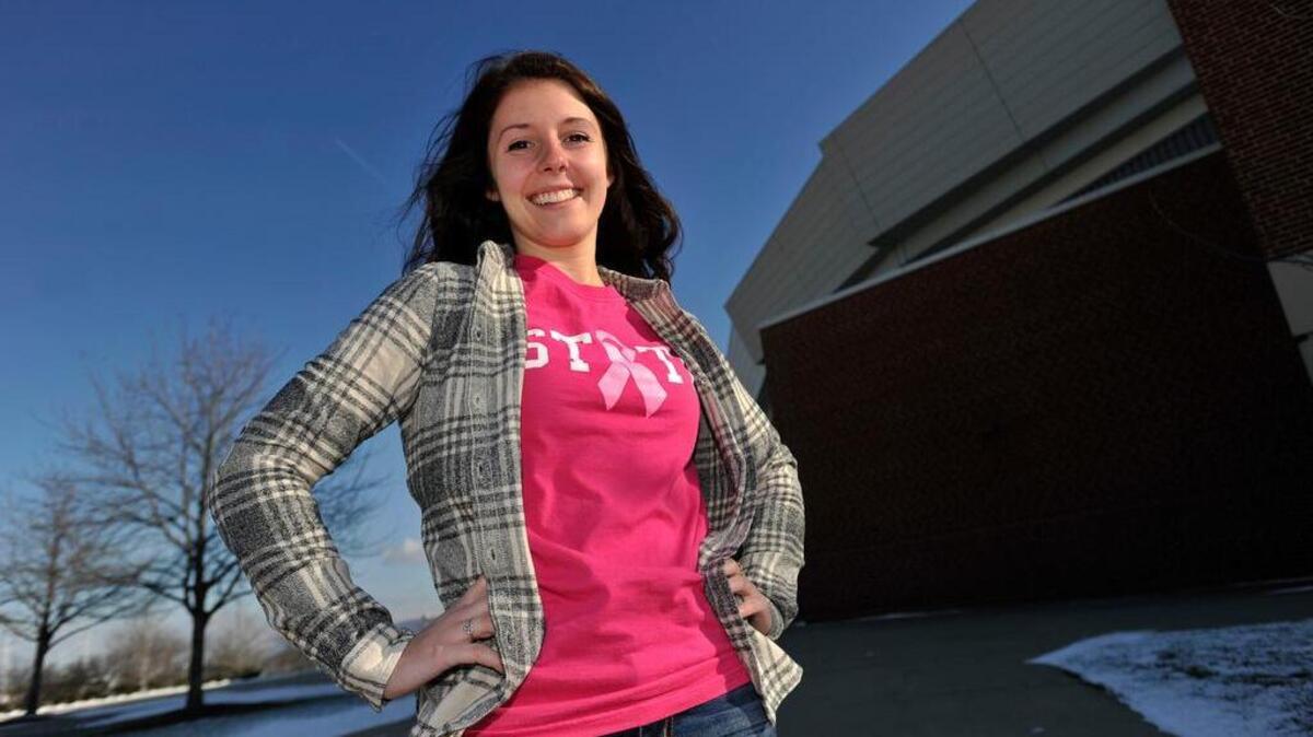 Penn State University student Courtney Buckel is the president of the student Pink Zone.