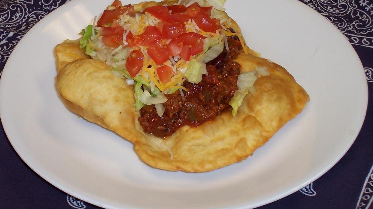Indian tacos are made on fry bread, which is made with white flour and lard.