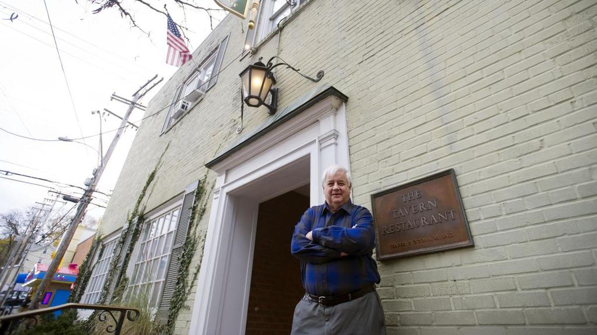 The Tavern owner Pat Daugherty stands outside the downtown State College restaurant on Nov. 21.