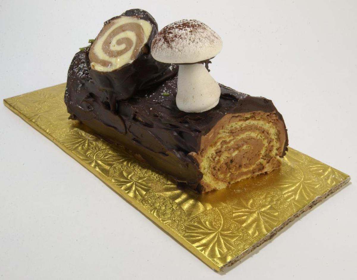 The Buche de Noel will steal the show on any holiday table.