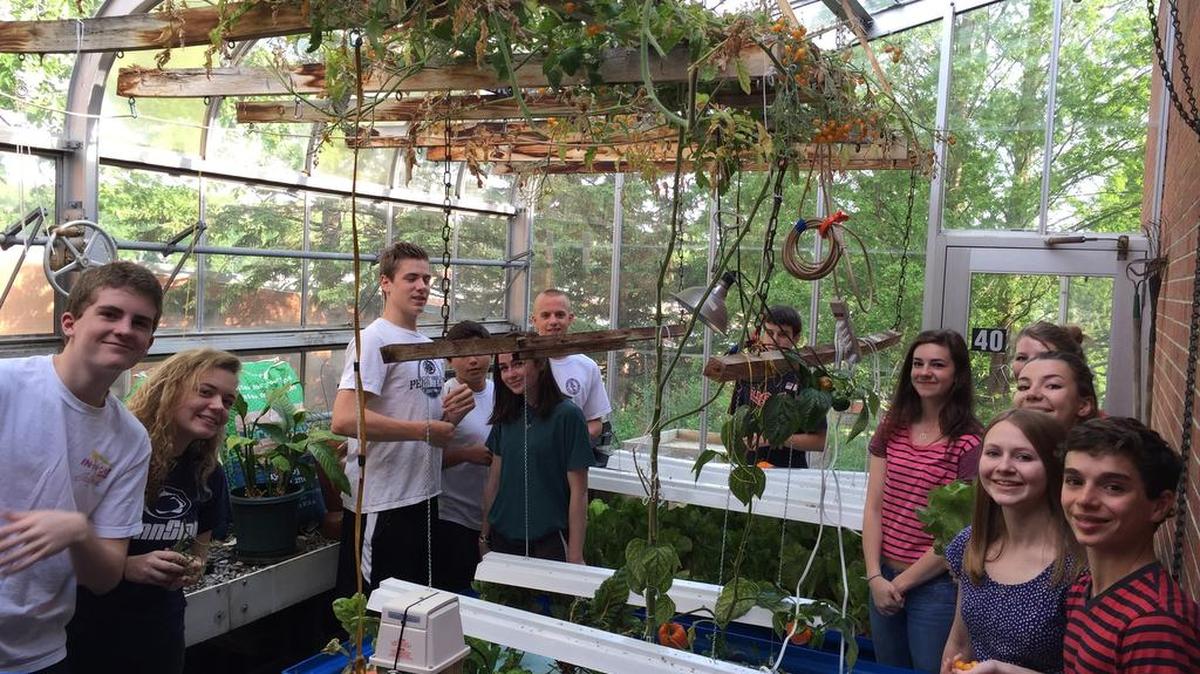 State College Area High School biology students work in a laboratory where they grow their own food.