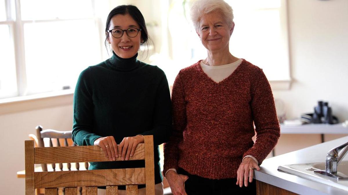 Polly Dunn, right, will host a Passport on a Plate Home Edition Dinner for Global Connections at her State College home, featuring Korean chef Dajeong Byun, left.