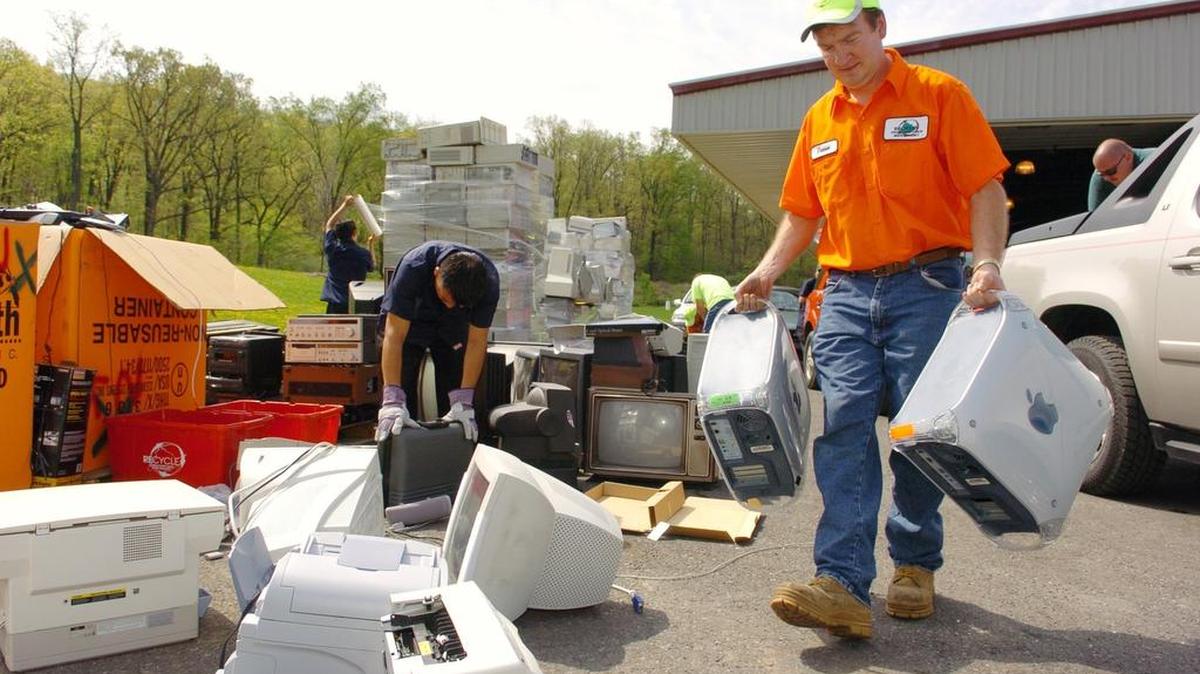 Old electronics can be recycled at the Centre County Recycling and Refuse Authority at 253 Transfer Road, Bellefonte. It is illegal to dispose of electronics with other trash.
