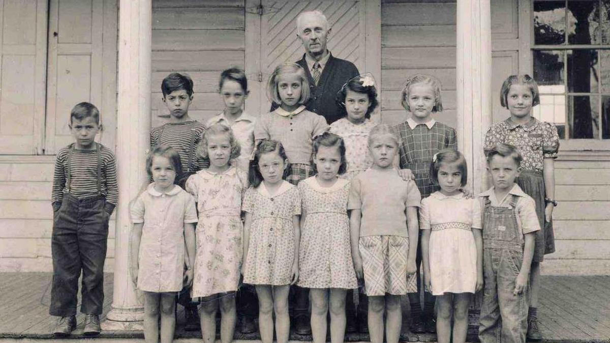 Students in the Madisonburg School are pictured circa 1944.