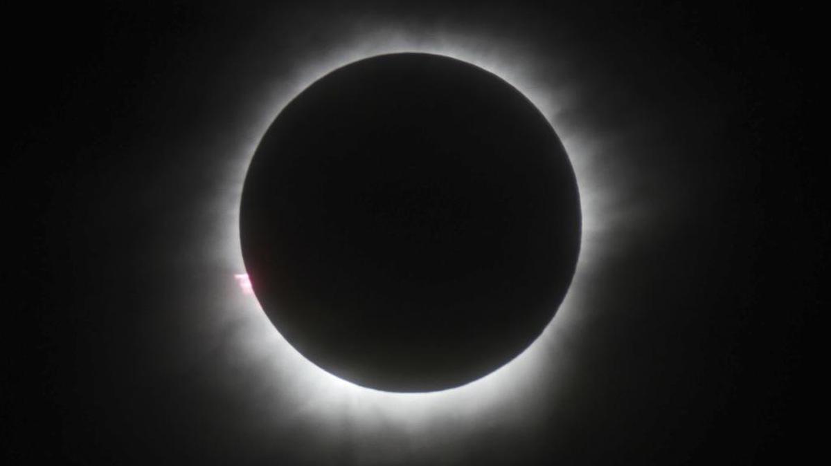 This March 9, 2016 file photo shows a total solar eclipse in Belitung, Indonesia. The total solar eclipse on Aug. 21 will be the first in the mainland U.S. in almost four decades. State College will see a partial eclipse.