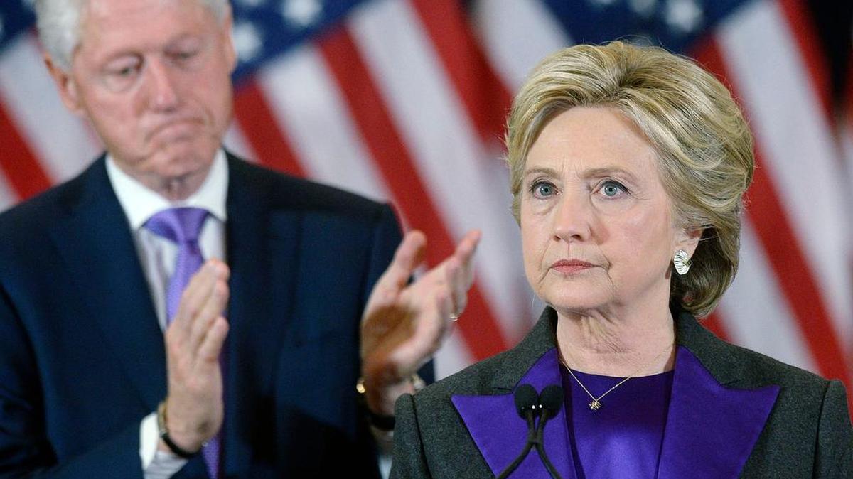 Presidential candidate Hillary Clinton delivers her concession speech on Nov. 9 in New York City.