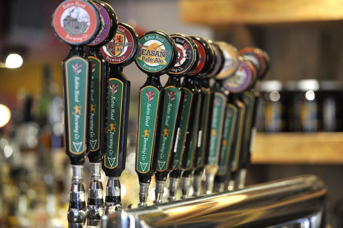Robin Hood Brewing Co. in Bellefonte has an assortment of beer on tap.