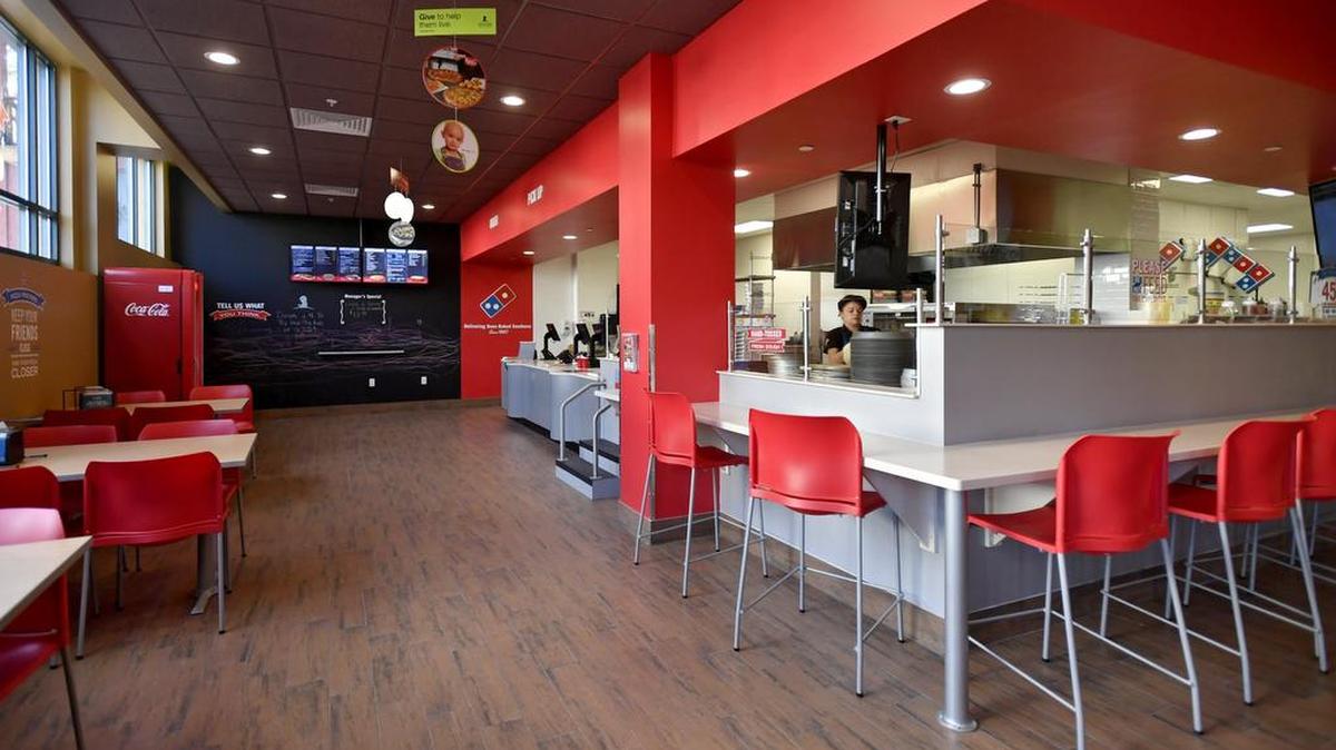 Dominos is now open in Bellefonte on the street level of the Garman House. The restaurant has a chalkboard wall and pizza viewing area for youngsters, in addition to seating.