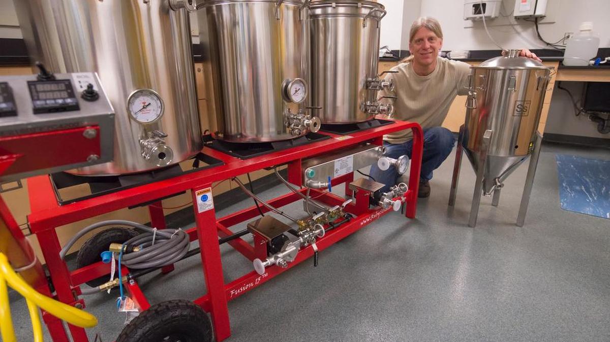 Tim Yarrington is helping to develop the embryonic brewing and fermentation program at the Pennsylvania College of Technology.