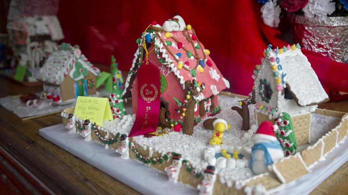 Gingerbread houses on display at The Diamond Deli during Bellefonte Victorian Christmas on Saturday, December 12, 2015.