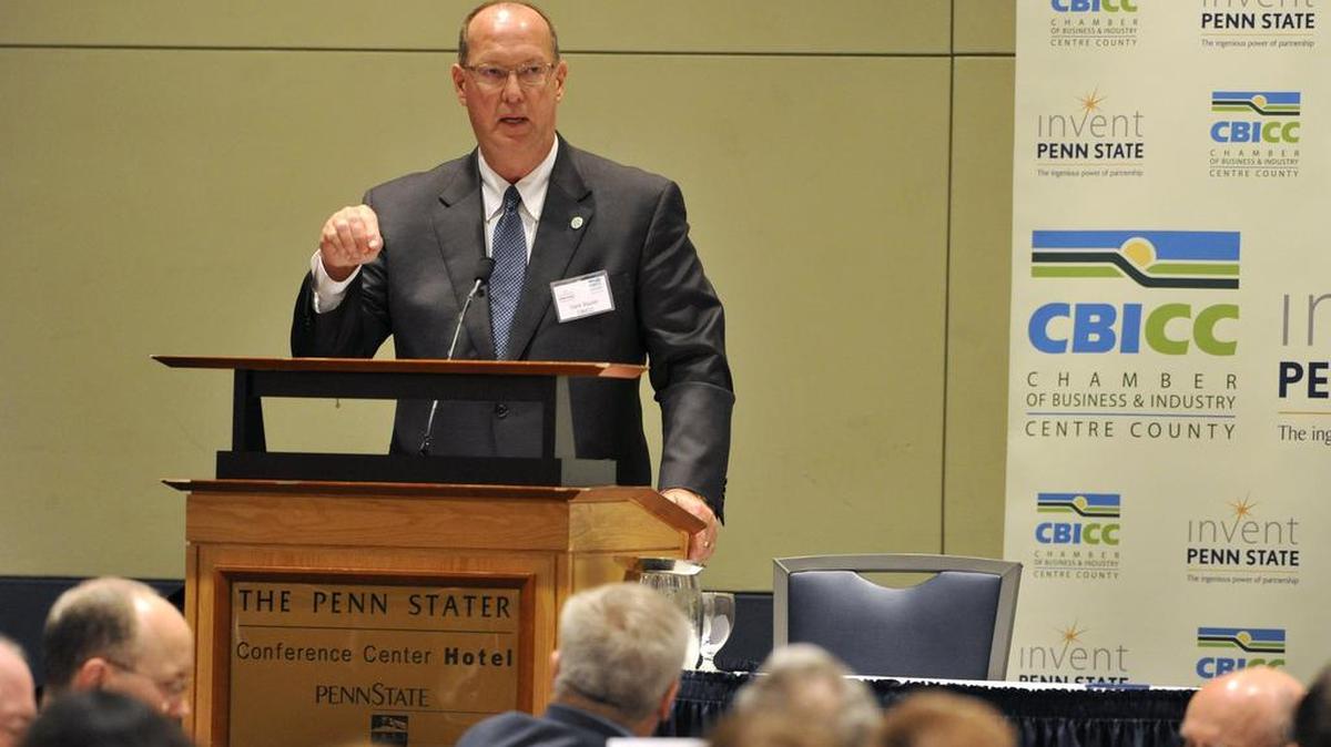 CBICC President Vern Squier speaks during an event in May.