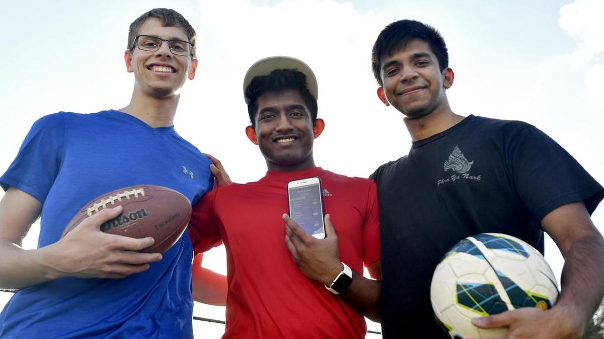 Patrick O’Connor, Dilanka Dharmasena and Farabi Sameer created the app First Pick, which helps users find pick up sports to play around the Penn State campus.