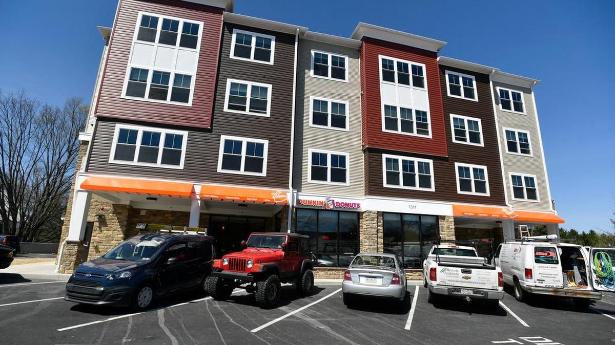Atherton Place, located at 1311 S. Atherton St., has a Dunkin’ Donuts on the first level April 18, 2016.
