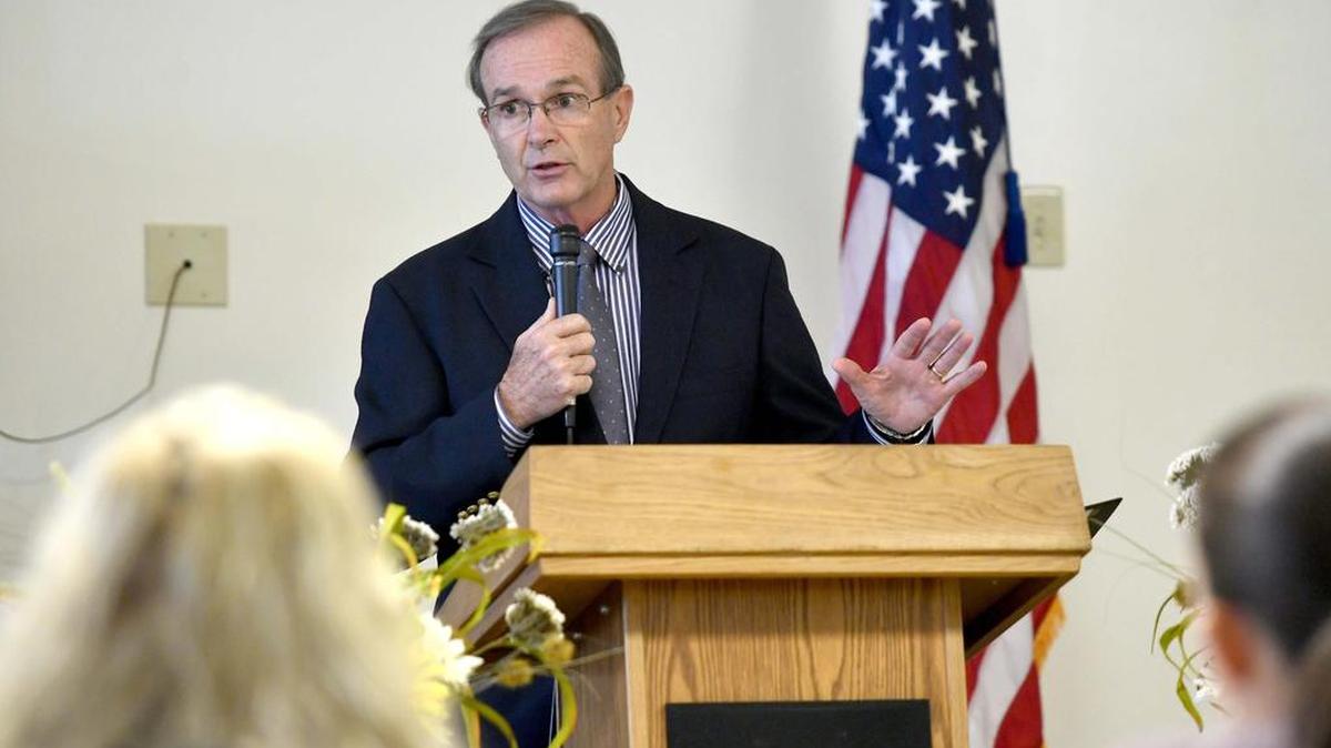 State Rep. Mike Hanna, D-Lock Haven, holds a town hall on Wednesday at the Milesburg Community Center.