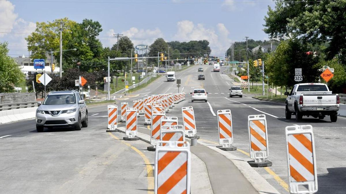 Work on South Atherton Street focusing on the bridge that spans Slab Cabin Run is nearing completion. PennDOT spokeswoman Marla Fannin said there was more rehab needed at the bridge than initially anticipated.