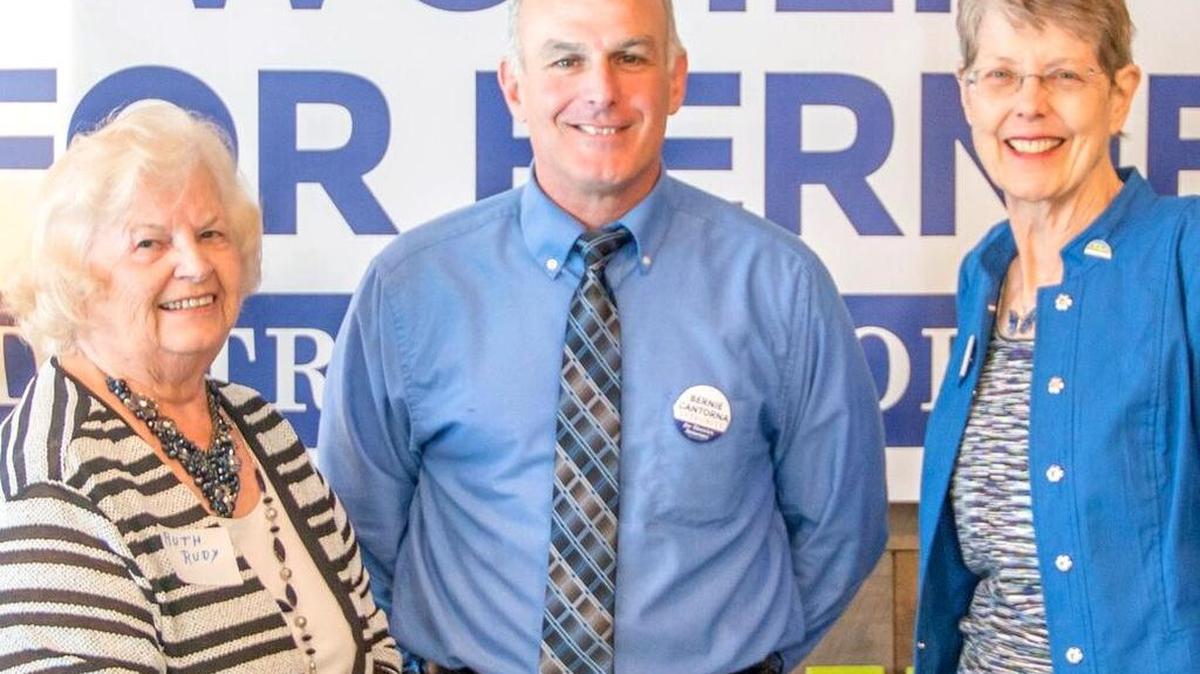 Former state representative Ruth Rudy, left, and State College Mayor Elizabeth Goreham have endorsed Bernie Cantorna, center, for Centre County district attorney.