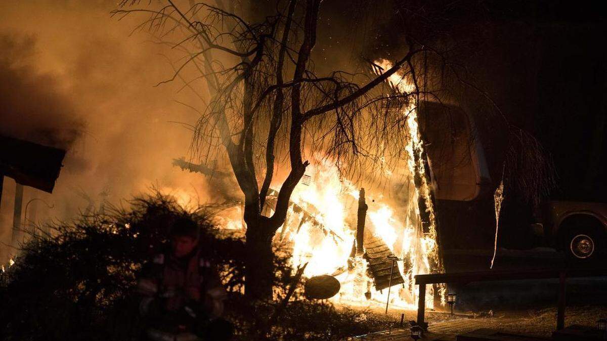 The fire began at about 11:20 p.m., and crews were on the scene in about five minutes. The house was fully involved in flames upon the firefighters’ arrival.