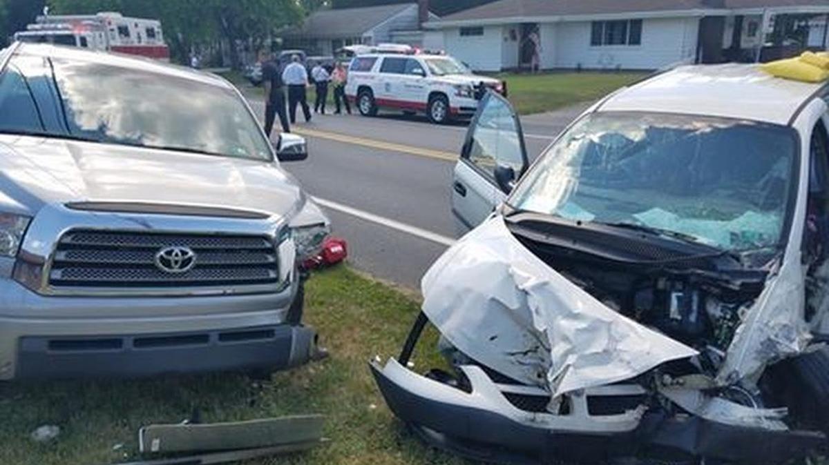 A three-vehicle crash occurred Friday on the 200 block of West College Avenue in Pleasant Gap. Two people were severely injured, according to police.