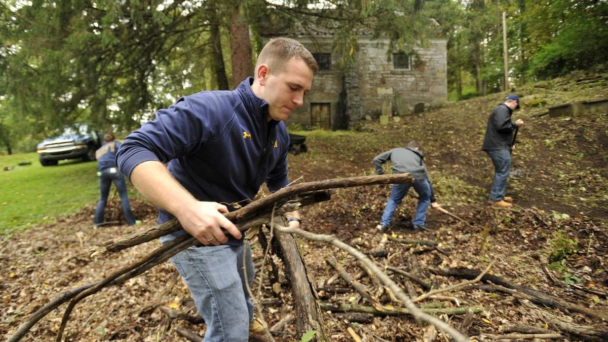 Volunteers worked at the Columbus Chapel and Boal Mansion Museum for the United Way Day of Caring last year. Thursday marks the 23rd year of the event, with about 1,600 volunteers set to work on almost 100 projects.