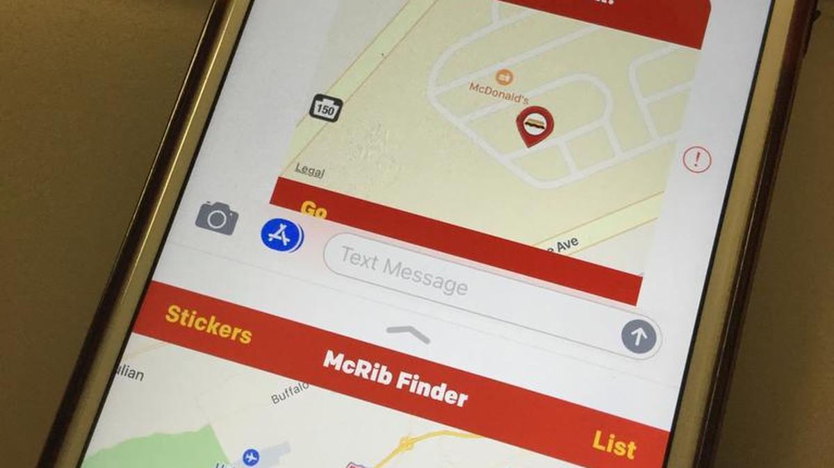 McDonald’s has a tracking app to let you find the nearest McRib.