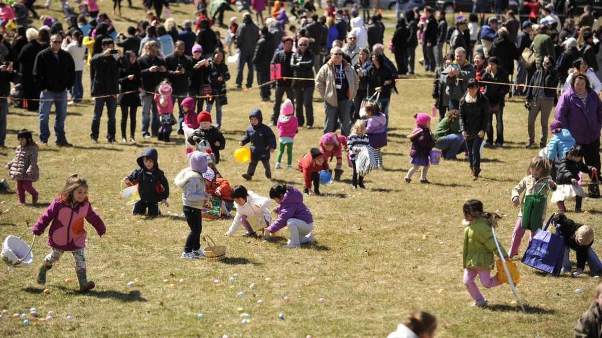 The Centre Region Parks and Recreation’s annual Easter egg hunt attracts hundreds of kids.