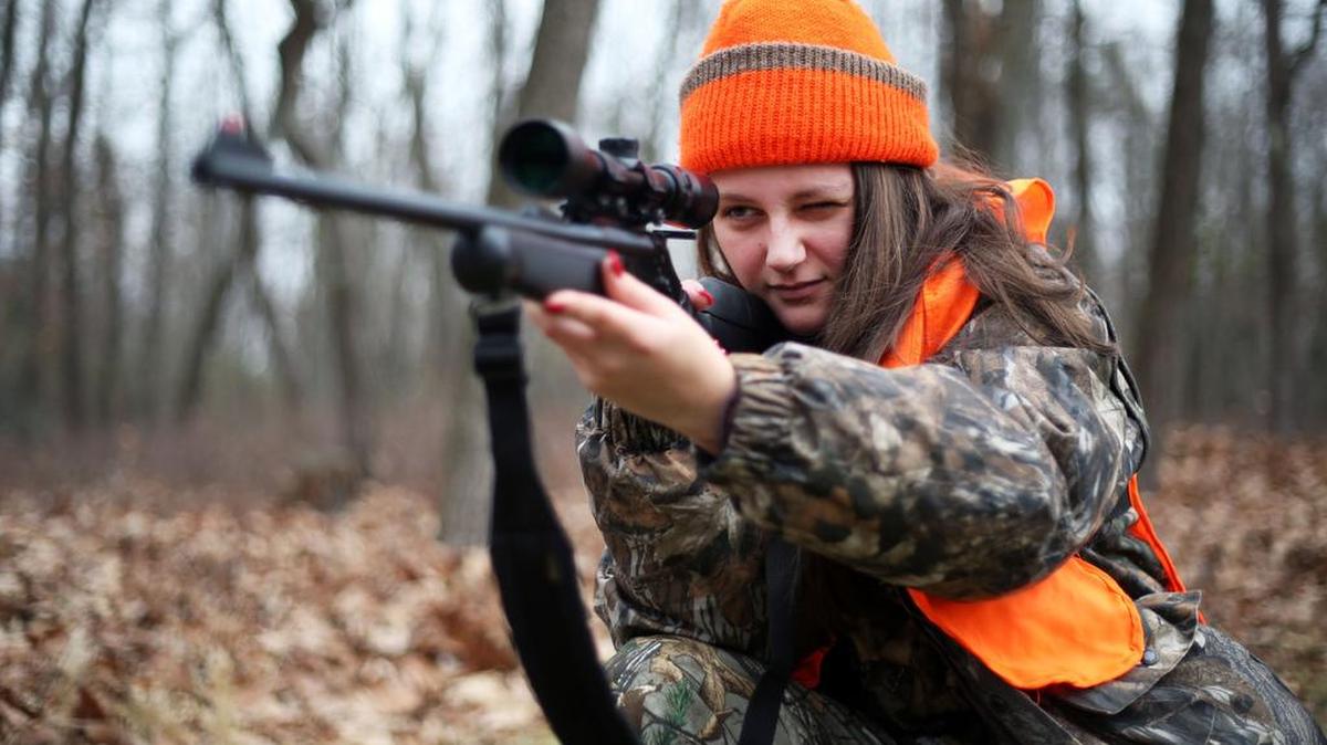 Emma Riglin, 16, speaks Spanish and Chinese, performs lead roles in local theater productions, and is an avid hunter. Monday marked the fourth consecutive year she’s gone out with her dad for opening day of rifle deer season.