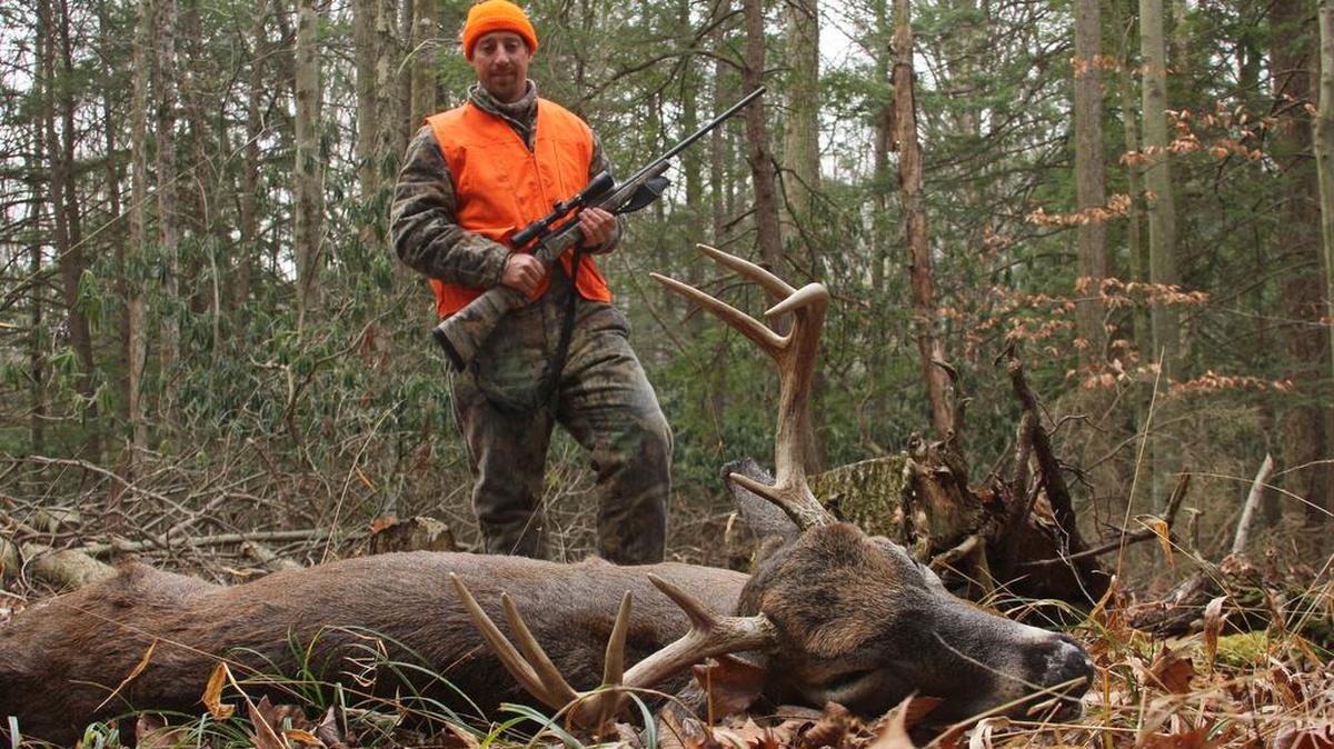 Just minutes after Mark Nale missed his shot at an eight-point buck on Monday, his son-in-law, John Carter, connected.