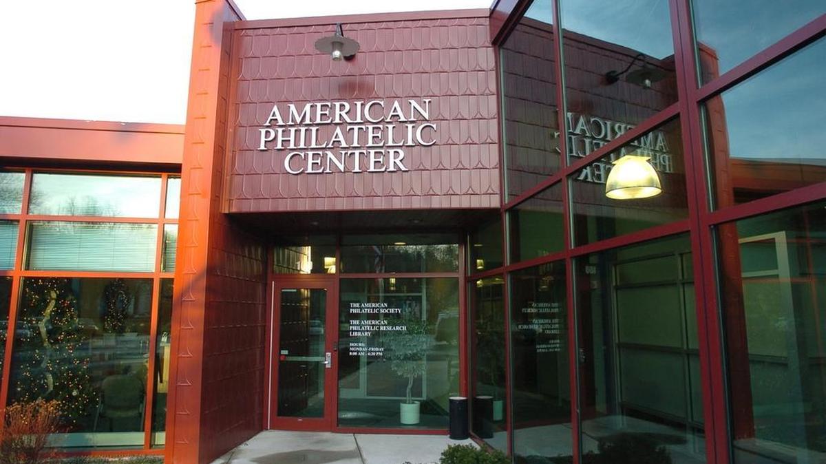 The outside of the American Philatelic Society in Bellefonte in 2006.
