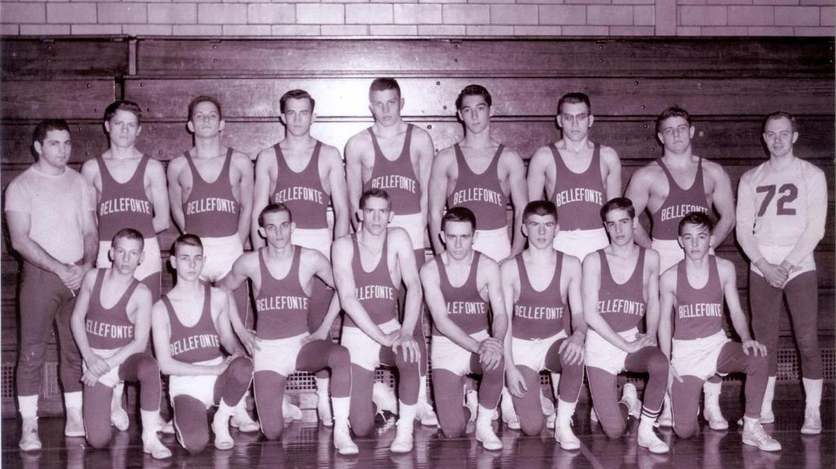 Pictured is the 1960-61 Bellefonte wrestling team.