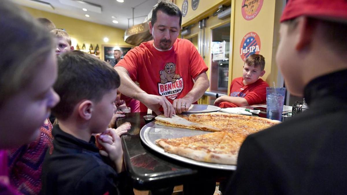 Kris Vancas, then principal of Benner Elementary, is pictured at a fundraising night at Robin Hood Brewing Co. in Bellefonte in November 2017. The longtime educator announced he’s leaving the district.