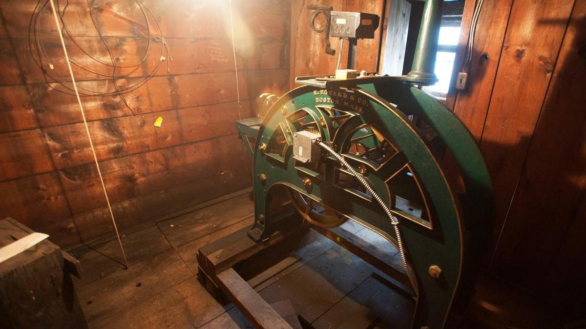 A view from inside the Bellefonte clock tower on Thursday.