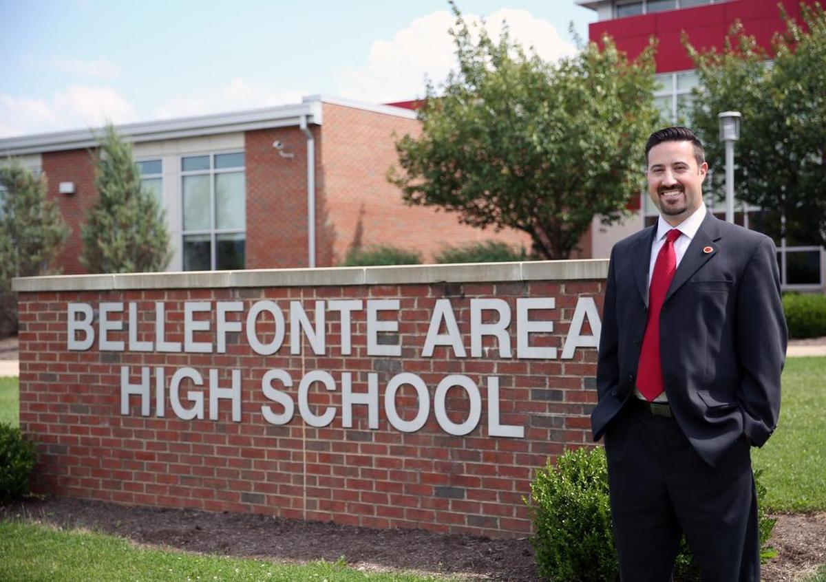Bellefonte Area High School Principal Mike Fedisson stands outside the school on Aug. 22, 2017.