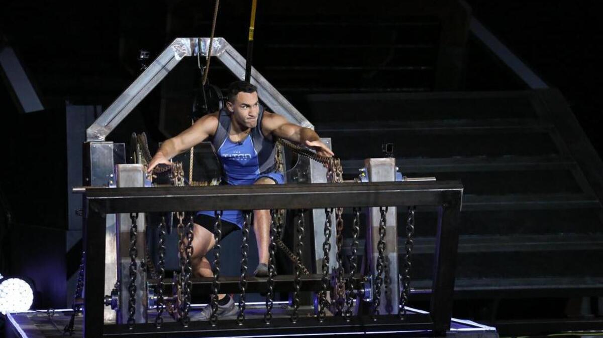 Bellefonte Area High School grad Tyler Lucas competes in “The Vortex” Thursday night on NBC’s “The Titan Games.”
