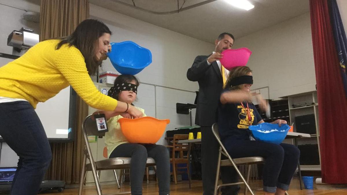 Berner Elementary students and teachers seen taking part in an assembly, in this file photo.