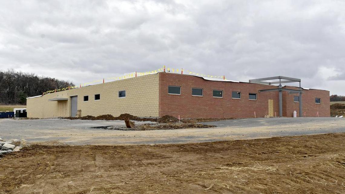 The new Pennsylvania State Police barracks is being built at the corner of Penntech Drive and Industrial Drive in the Benner Commerce Park.