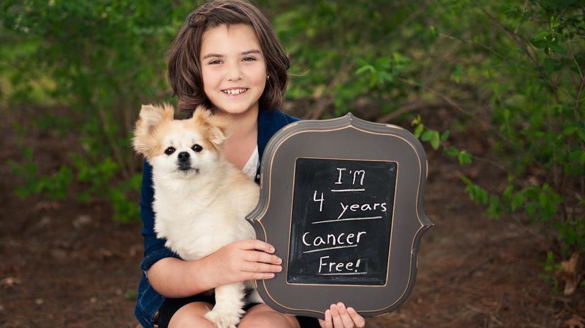 Emily Whitehead, who beats the odds four years ago after receiving an experimental procedure at the Childrens Hospital of Philadelphia, poses each year to mark the milestone.