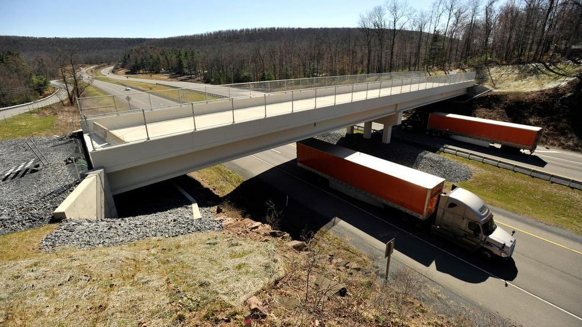 A new bridge has been constructed over Route 322 in Potter Township in the Seven Mountains area for what will be a new interchange.