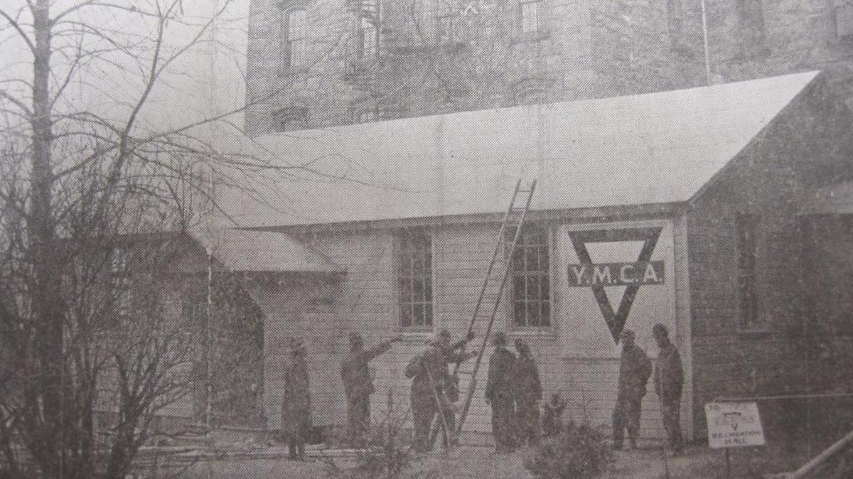 Pictured is the old YMCA building, which was located next to Old Main in 1918.