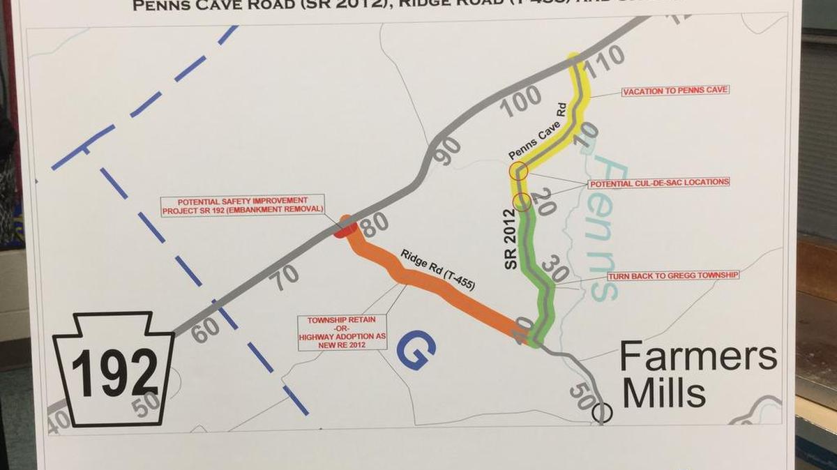 PennDOT representatives prepared a map of the area in question in the proposal.