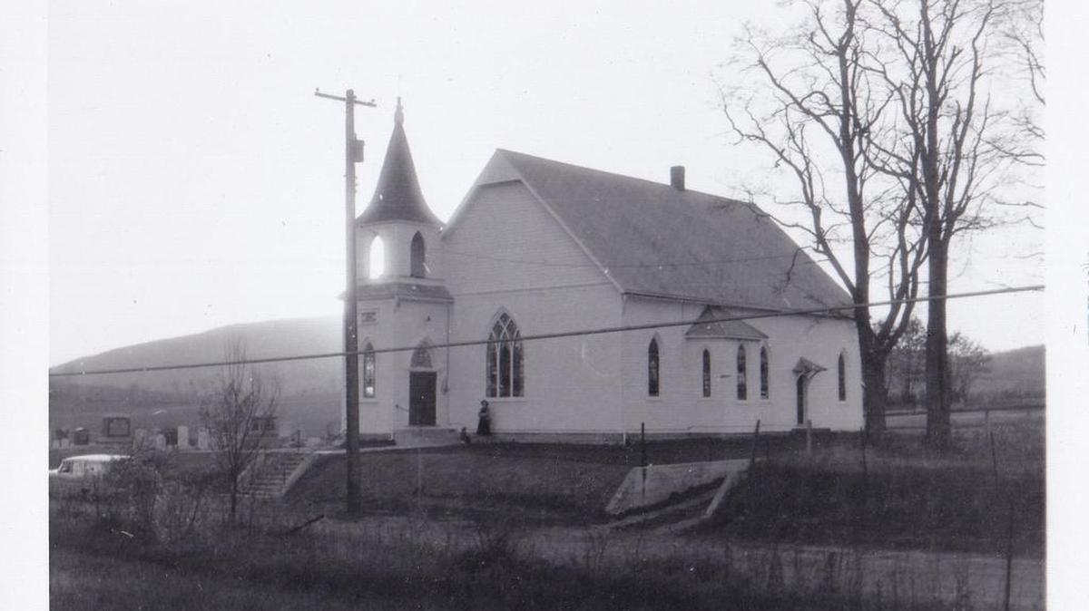 The Salem German Reformed Church along Route 45 in Gregg Township is pictured in 1959.