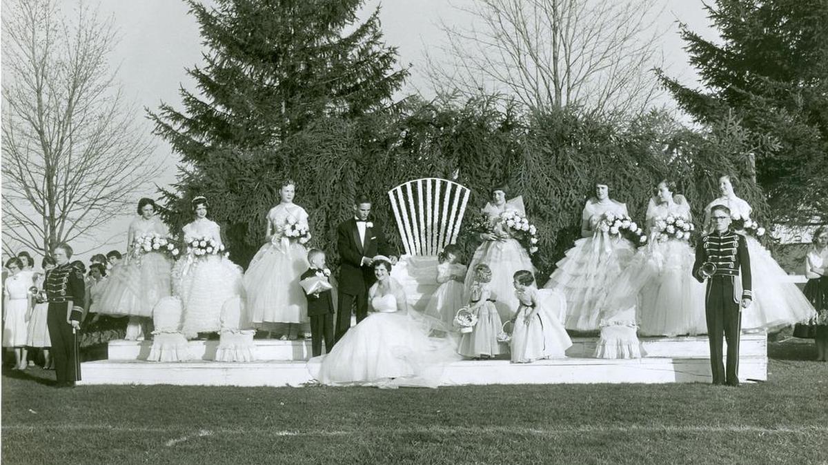 Pictured is the 1956 May Queen Pageant at East Penns Valley High School in Millheim.