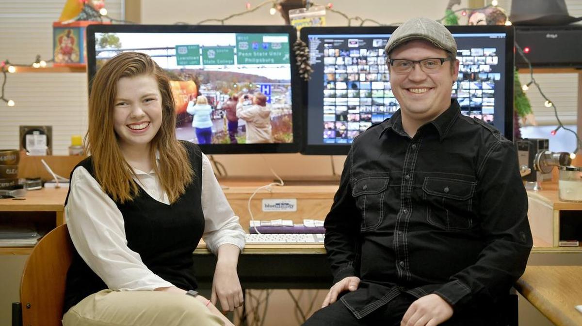Hannah Richardson and Aaron Bossinger perform in the documentary “The Tree that Visited New York City for the Holidays.” BlueWhiteTV’s Kelly and Eric Porterfield made the documentary about the Rockefeller Center Christmas tree from State College. Hannah sings three songs, one of which she wrote, and Aaron did the musical score and sings in a song.