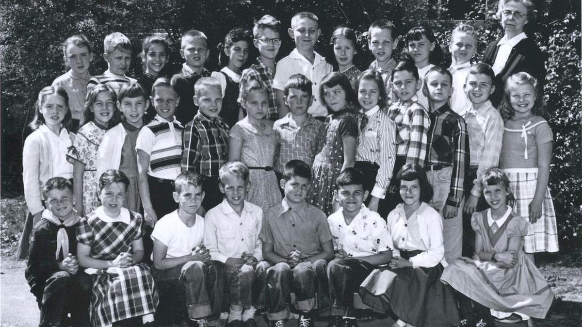 Pictured are Fraser Street Elementary students from 1956-57.