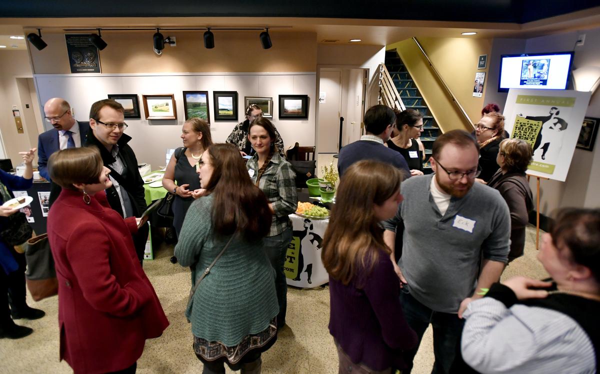 Community members and artists mingle during a 2018 introduction event for the Central PA Theatre and Dance Fest at The State Theatre. The festival held in June features performances and workshops.