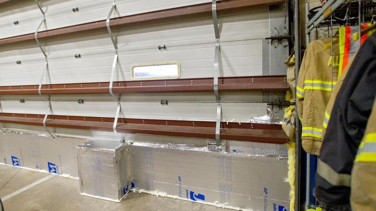 The main garage door at Alpha Fire company was damaged in an accident earlier in the week. The company has the door temporarily sealed shut until it can be fixed in the upcoming weeks. The station asks the community to be aware that trucks will be exciting the station onto H Alley and right onto Beaver Avenue.