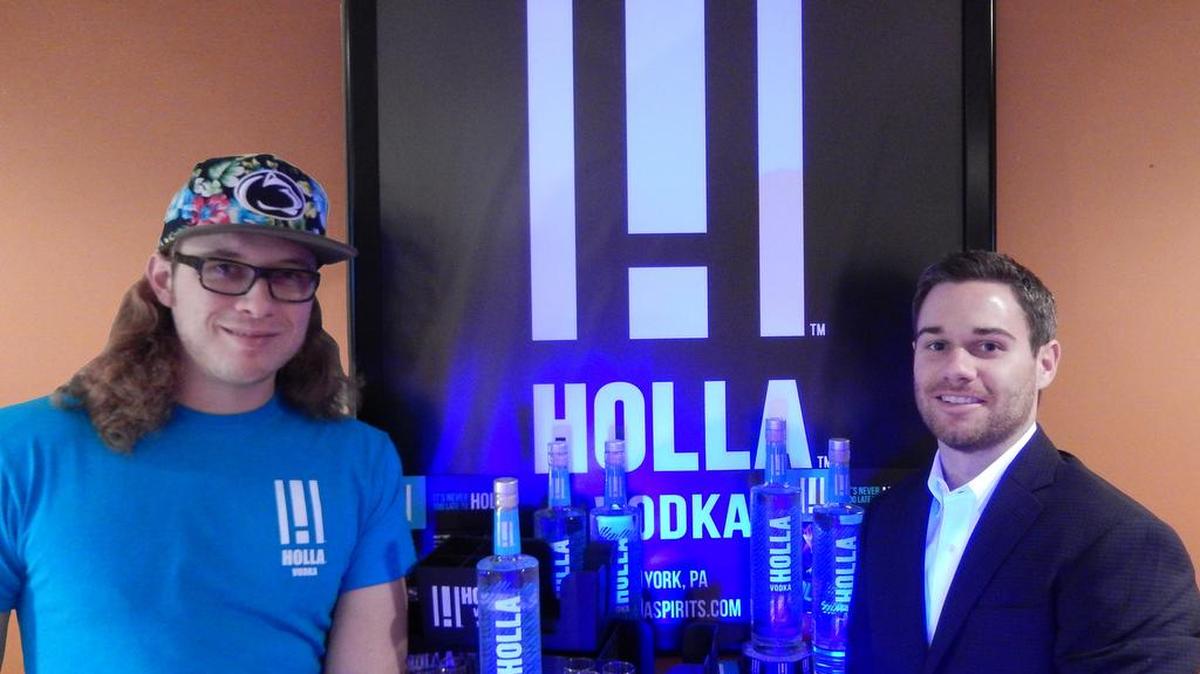 Matt Glaser, left, and Patrick Shorb founded Holla Spirits in 2013. The pair plan to bring the brand’s line of vodka to State College in the coming months.