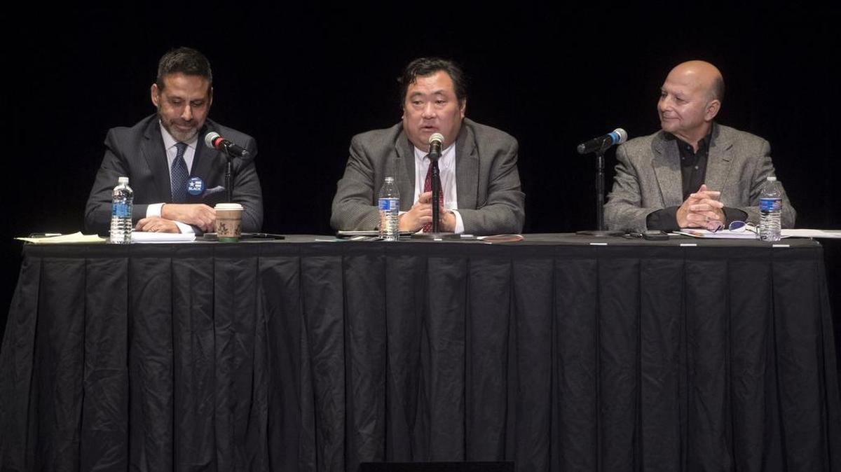 Michael Black, Don Hahn and Ron Madrid are running for State College mayor in Tuesday’s election. .