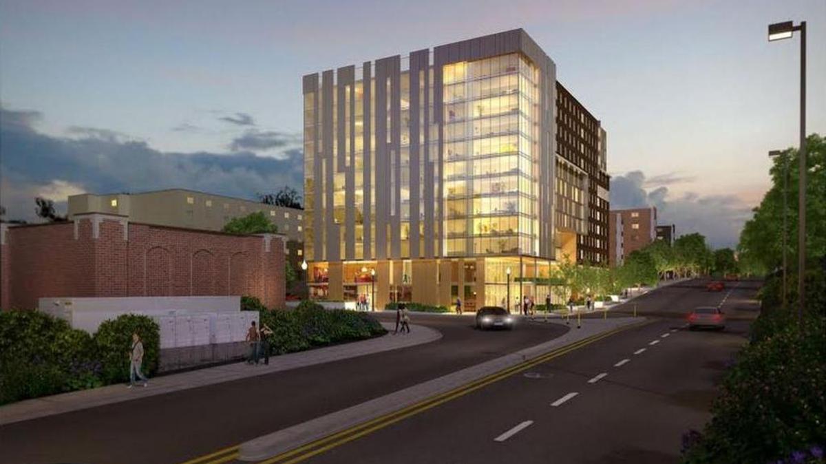 The “Rise” is a proposed mixed-use project that will be located at the intersection of East College Avenue and High Street. This is the first proposed development in the collegiate housing overlay district.