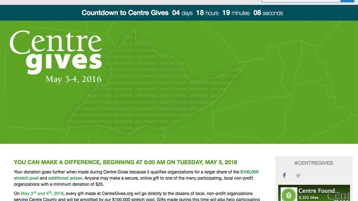The Centre Gives charitable giving campaign ran into technical problems last week.