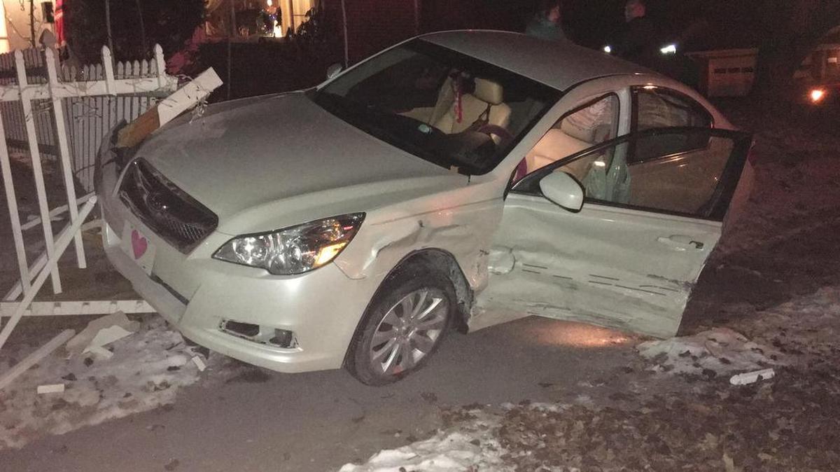A two-vehicle crash was reported Thursday night in Bellefonte borough.
